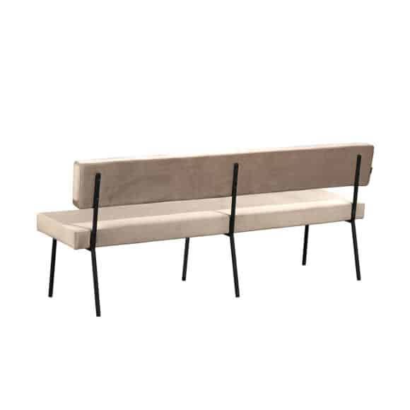 Eetkamerbank-Espen-taupe-velvet-190-cm-zijkant
