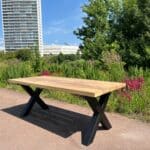 Iroko houten tuintafel Marri