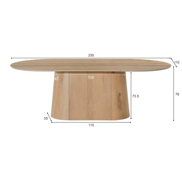 Novero tafel - Naturel