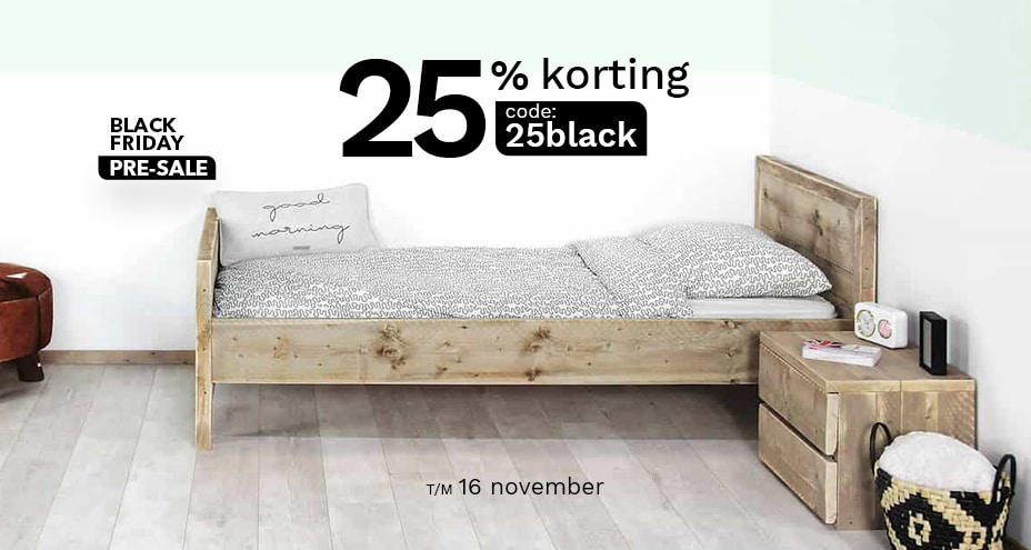 25% korting op alles