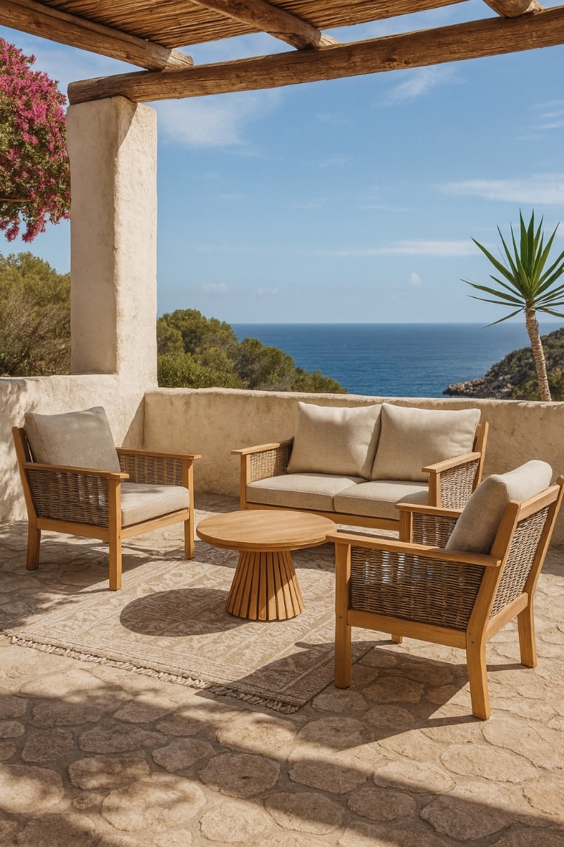 Teakhouten tuinset Malaga Teakhouten tuinset Malaga