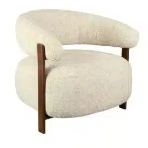 Fauteuil Grace chenille taupe