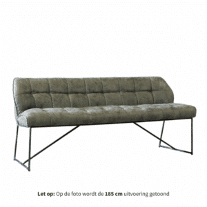 Eetkamerbank Abel olijfgroen microvezel 155 cm