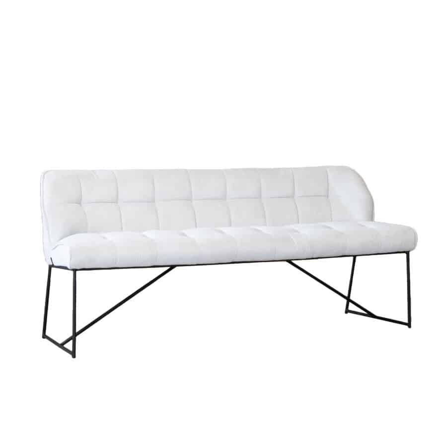 Eetkamerbank Jelle off white polyester 185 cm Eetkamerbank Jelle off white polyester 185 cm